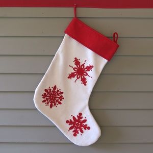 Jumbo Felted Snowflake Stocking